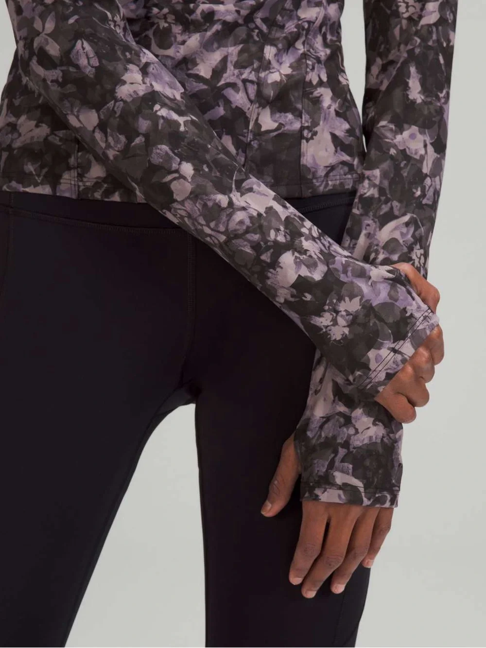 051. Lululemon Luxtreme Running Half-Zip Inflect Floral Lunar Rock Multi